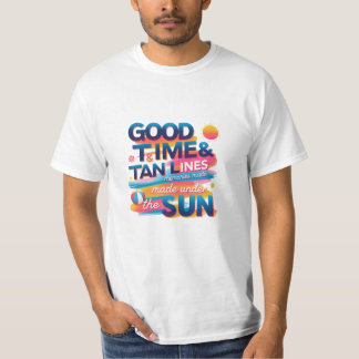 T-shirt Bon Moments & Lignes de Tan – Faits Sous le Soleil