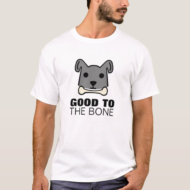 T-shirt Bon pour l'os, chien (Devant)