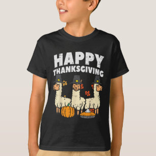 T-shirt Bon thanksgiving 3 Llama Automne Automne Alpaca Ho