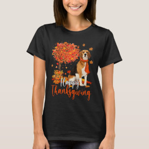 T-shirt Bon thanksgiving Beagle Et Arbre D'Automne Beagle 