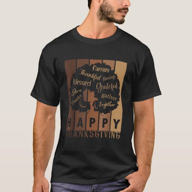 T-shirt Bon thanksgiving Bénédictions de grâce Thanksgivin (Devant)