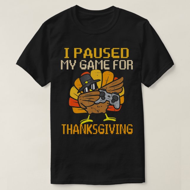 T-shirt Bon thanksgiving Dabbing Gamer Turquie Enfants Gar (Design devant)