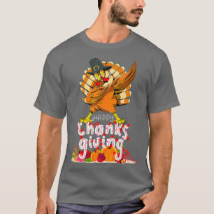 T-shirt Bon thanksgiving Dabbing Turquie Fête des Hommes F
