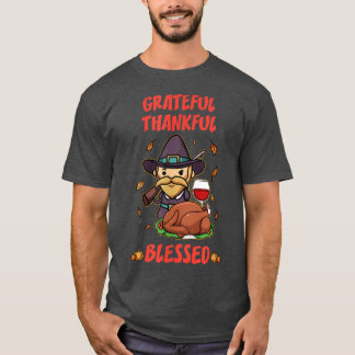 T-shirt Bon thanksgiving Famille Vacances Grateful Thankfu