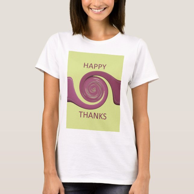 T-shirt Bon thanksgiving Golden Jaune tourbillon design.pn (Devant)