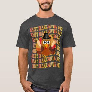 T-shirt Bon thanksgiving Jour Rétro Turquie Vintage