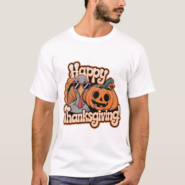 T-shirt Bon thanksgiving pour dîner en famille de la fête  (Devant)