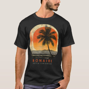 T-shirt Bonaire Beach Voyage Vacances Palm Vintage Soleil