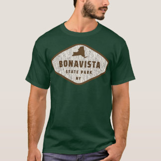 T-shirt Bonavista State Park New York Tree Log Texture Woo
