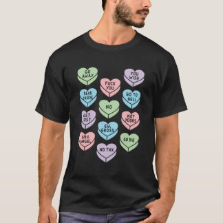 T-shirt Bonbon en forme de coeur Humour foncé Anti Jour