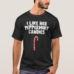 T-shirt Bonbons au poivre de Noël pour hommes Xmas Couple