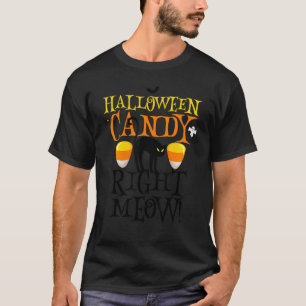 T-shirt Bonbons d'Halloween tout de suite Chat noir