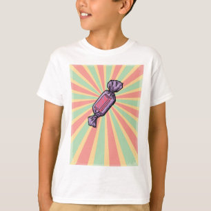 T-shirt Bonbons Emballés Art Pop Vintage