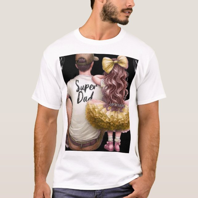 T-shirt Bond père & fille - Super Papa Tee (Devant)