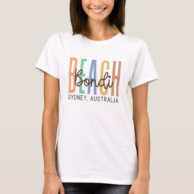 T-shirt Bondi Beach Sydney Australie (Sables) (Devant)