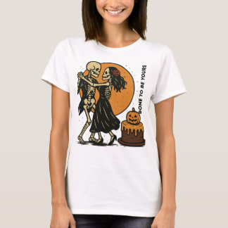 T-shirt Bone to Be Your - Jolie Romantique Skeleton Couple