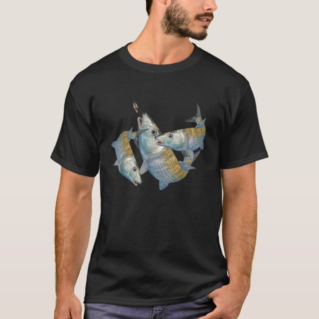 T-shirt Bonefish Hunt a Salt Water Fly Design de pêche (Devant)