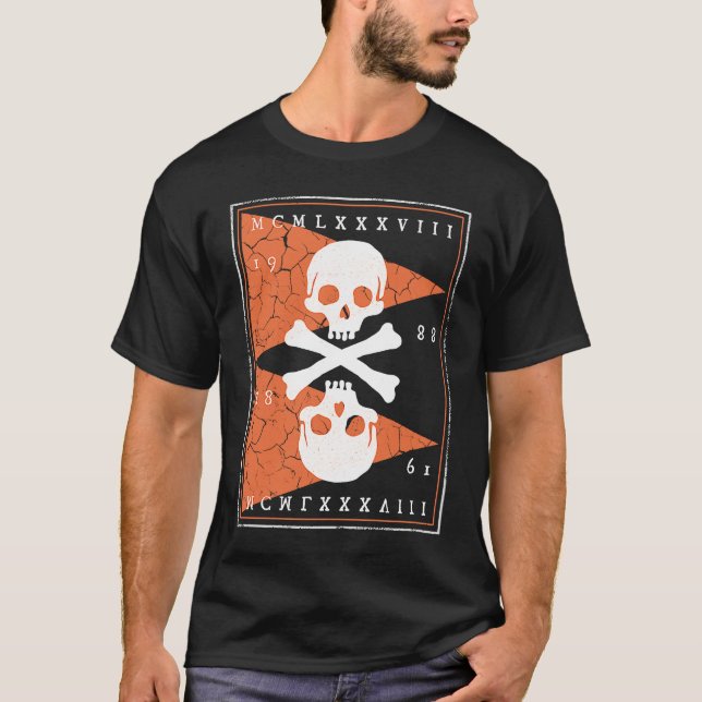 T-shirt Bones and Skulls Pirate  2 (Devant)