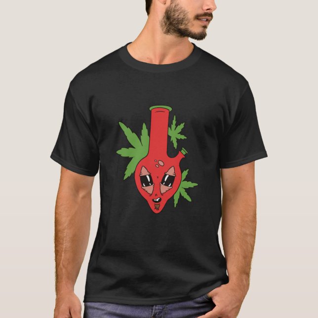 T-shirt bong alien space aliens ufo (Devant)