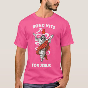 T-shirt Bong Hits For Jesus Drôle Thc Stoner Cadeau