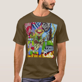 T-shirt Bongo Drums Havana Cuba Espagnol Musique Drôle Cub