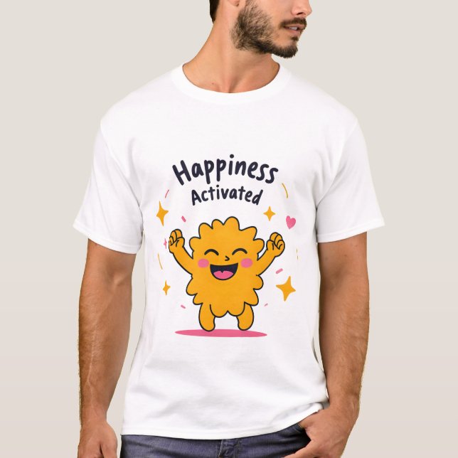 T-shirt Bonheur activé - Joie Doodle joy Caractère (Devant)