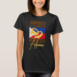 T-shirt Bonheur Humoristique Marié À Une Femme Asiatique P