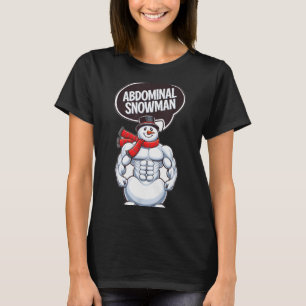 T-shirt Bonhomme de neige abdominal 6 Pack Abs Noël pour h