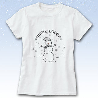 T-Shirt Bonhomme de Neige Amoureux de la Neige
