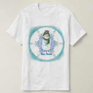 T-Shirt Bonhomme de Neige Flocon de Neige Mamie