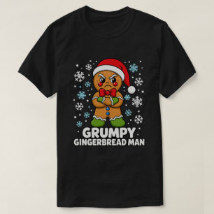 T-shirt Bonhomme en pain d'épices grincheux drôle Noël Va