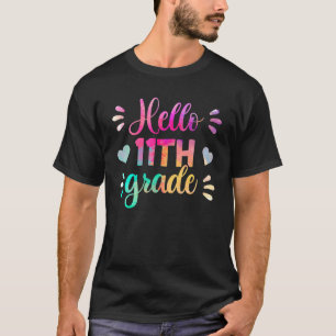 T-shirt Bonjour 11E Année Retour À L'École Squad Enseignan