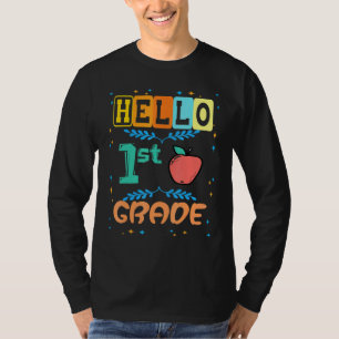 T-shirt Bonjour 1ère année Première journée Apple pour la 