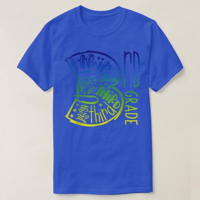 T-shirt Bonjour 3e année 3e année Retour à l'école Enseign (Design devant)