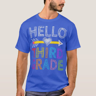 T-shirt Bonjour 3e année Enseignant élève 3e année Retour 