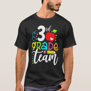 T-shirt Bonjour 3e Année Équipe Heureux Premier Jour De L'