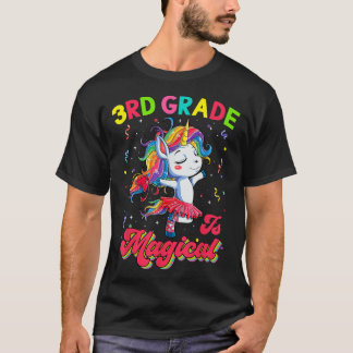 T-shirt Bonjour 3e année est magique Retour à l'école Unic