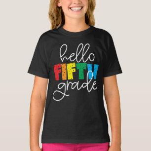 T-shirt Bonjour 5e année - Amusants Retour à l'école ensei