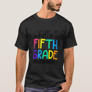 T-shirt Bonjour 5e Année Retour À L'École Vêtements Pour F