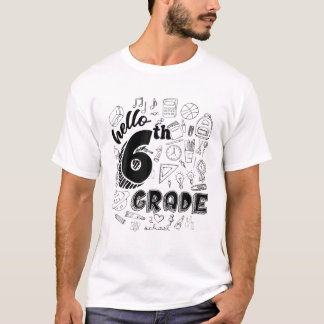 T-shirt Bonjour 6E Année 6E Équipe Étudiante Enseignante R