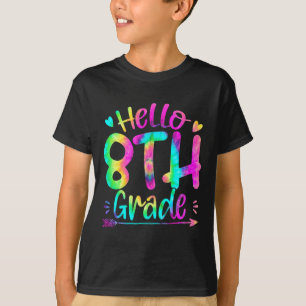 T-shirt Bonjour 8e année Équipe Tie Dye Byck À l'école Ens