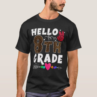 T-shirt Bonjour 8E Année Funny Équipe Étudiante Enseignant
