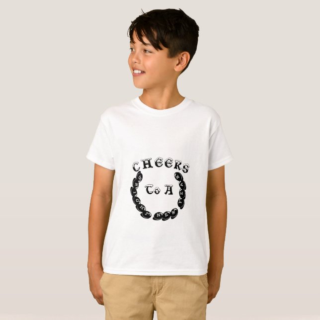 T-shirt Bonjour À Un Nouvel An Lumineux Personnalisé Cute (Devant entier)