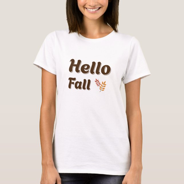 T-shirt Bonjour Automne - Rustic Harvest Blé Conception Au (Devant)