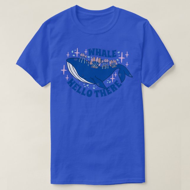 T-shirt Bonjour aux baleines là 10 (Design devant)
