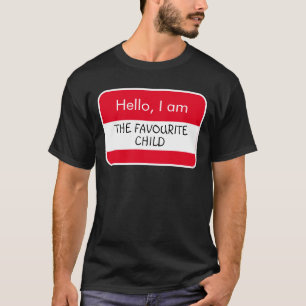 T-shirt Bonjour ... Balise Nom enfant favori