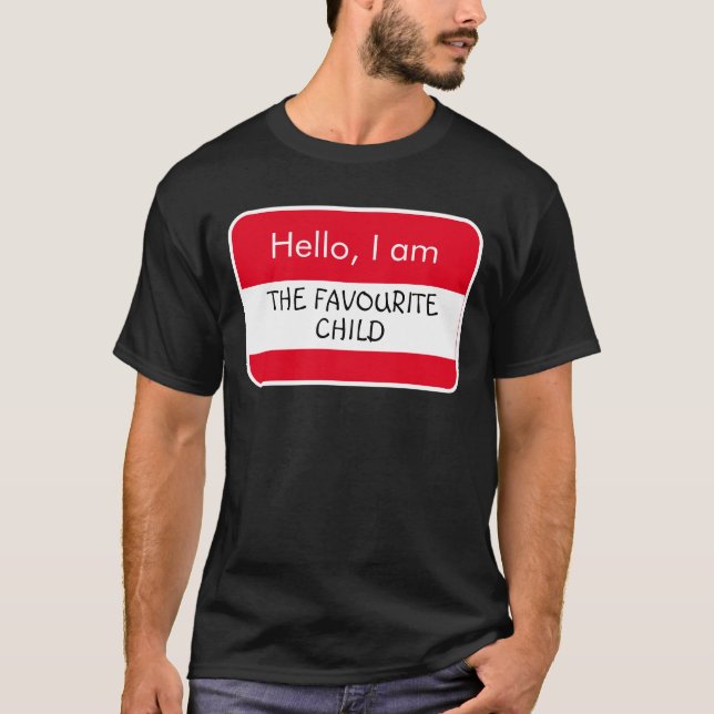 T-shirt Bonjour ... Balise Nom enfant favori (Devant)
