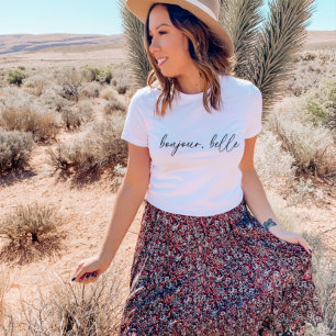 T-shirt Bonjour, Belle Bonjour Belle Bonjour Belle Femme M