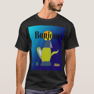 T-shirt Bonjour café
