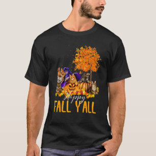 T-shirt Bonjour camionnette de ramassage d'automne Citroui